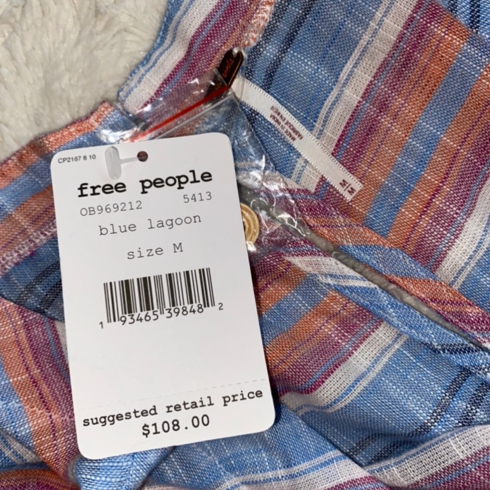 FREE PEOPLE Dress Flowy Oversized Mini Tunic Pockets - Picture 6 of 10